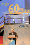 Auftritt von Wolfgang Krebs als Horst Seehofer beim Delegiertenabend des CSU-Parteitages am 17.07.09