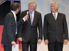 Horst Seehofer mit seinem Double Wolfgang Krebs