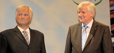 Horst Seehofer mit seinem Double Wolfgang Krebs