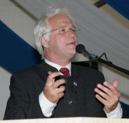 Wolfgang Krebs als Edmund Stoiber beim Festakt vom Augustinum in Mnchen-Neufriedenheim am 22.06.09