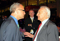 Wolfgang Krebs mit Edmund Stoiber in der Staatskanzlei