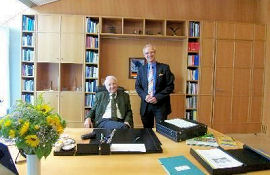 Wolfgang Krebs mit Edmund Stoiber in der Staatskanzlei